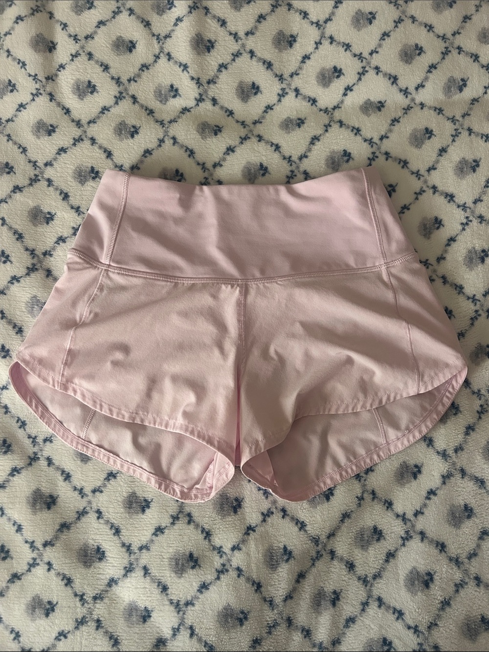 Pink Lululemon speed up shorts high rise size 2